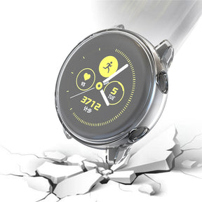 TPU Soft Slim Plating Full-Around Protective Watch Case Cover For Samsung Active-Clear