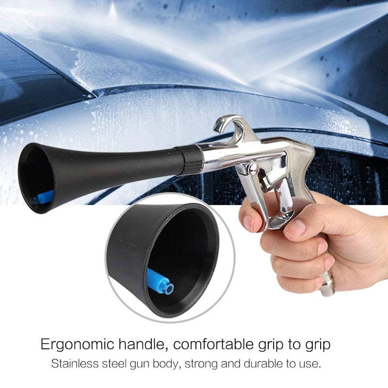 High Pressure Car Spraying Washing Gun with Cleaning Nozzle Air Pulse-Trumpet