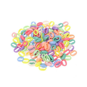 100PCS Parrot C-Type Plastic Chain Buckle Bites - Mixed Colors2