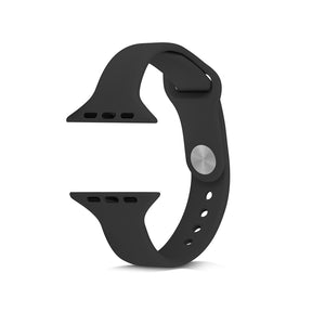 XMY Soft Silicone Watch Band For Apple iWatch Series-Black