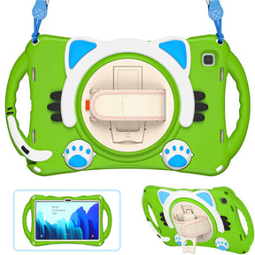 CatA Samsung Tablet for Tab A7 10.4  T500/T505/T507/T505N Built-in Handle Stand With a Strap-Green