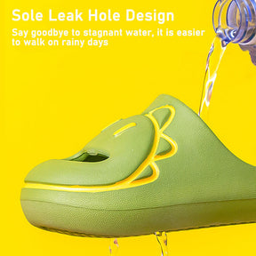 Kids Slide Sandals Thickened Sole Ergonomic Slippers for Outdoor-Green