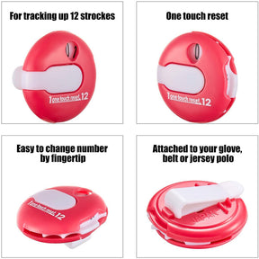 Mini Golf Stroke Counter Scoring Keeper up to 12 Shot Score for Golf Accessories-Pink