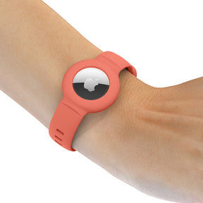 Apple Airtags Watch Strap Silicone Protective Sleeve-Grapefruit