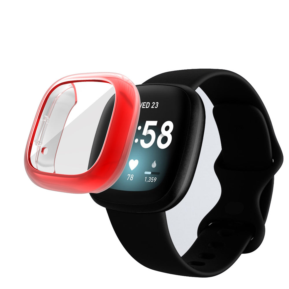 Soft TPU Watch Case For Fitbit Versa3/Sense-Red