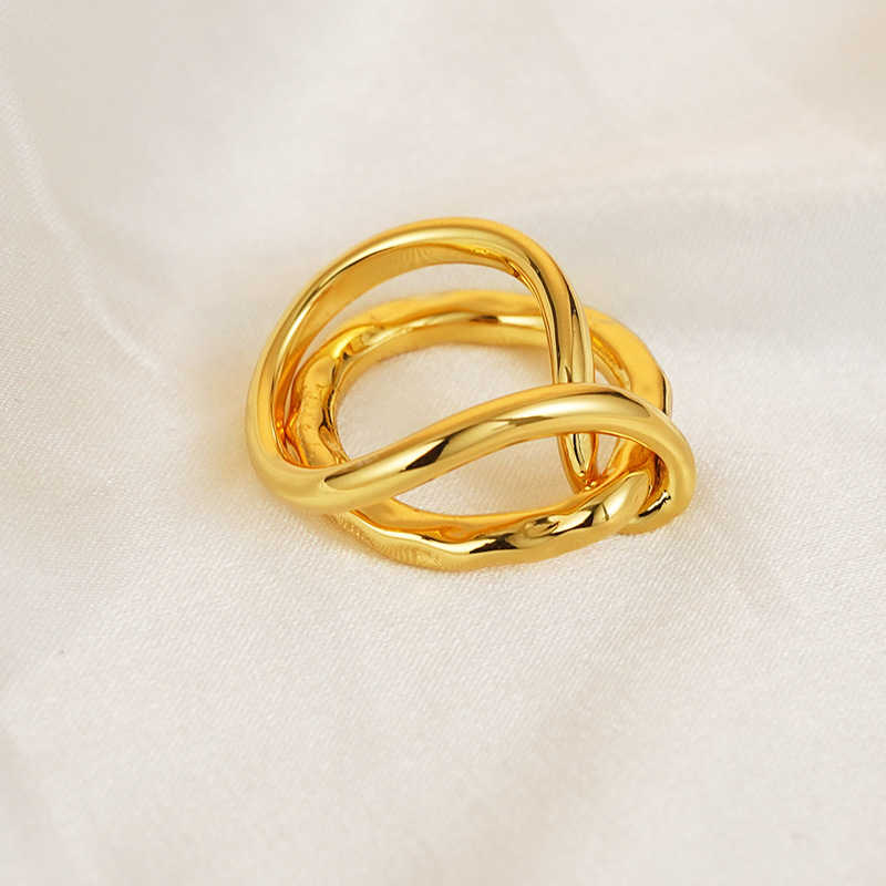 Minimalist Twist Knot Ring For Ladies Couple