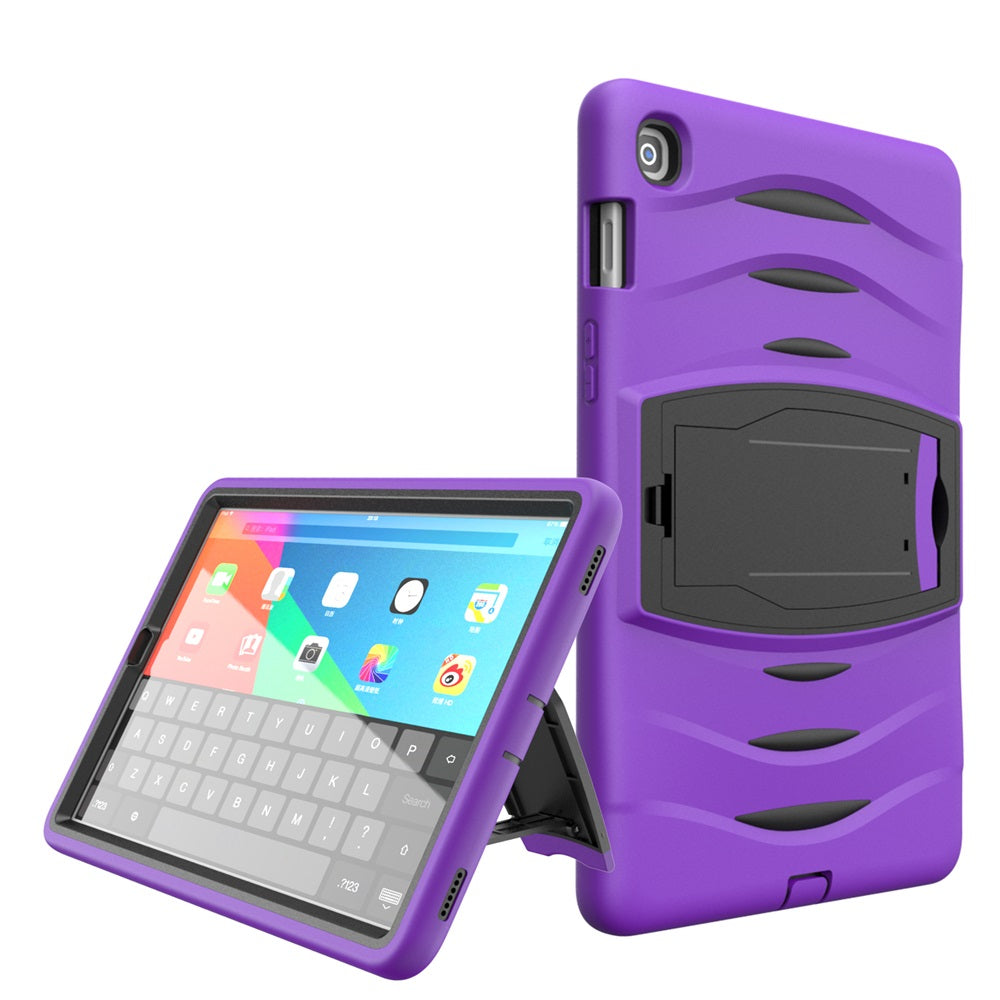 Shock Wave Kickstand Case Anti-Fall Protection For Samsung Tab S5E 10.5 T720/T725(2019)-Purple