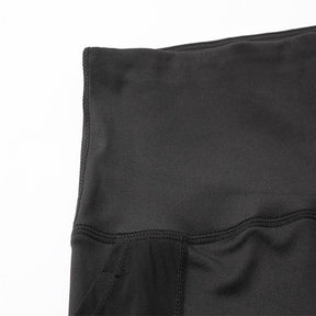 Women Yoga Shorts With Pocket High Waist Fitness Leggings Sports Running Quick Drying Perspiration Tights 2024-Black