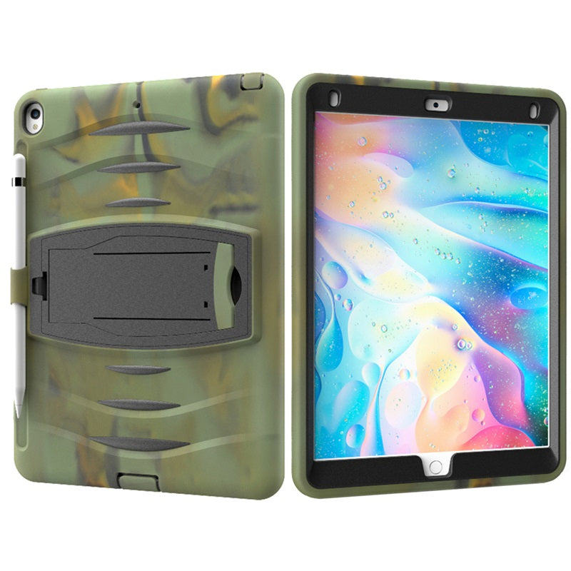 Shock Wave Kickstand Case Anti-Fall Protection With Pencil Holder For 10.5inch iPad Air3/iPad Pro10.5-Camouflage