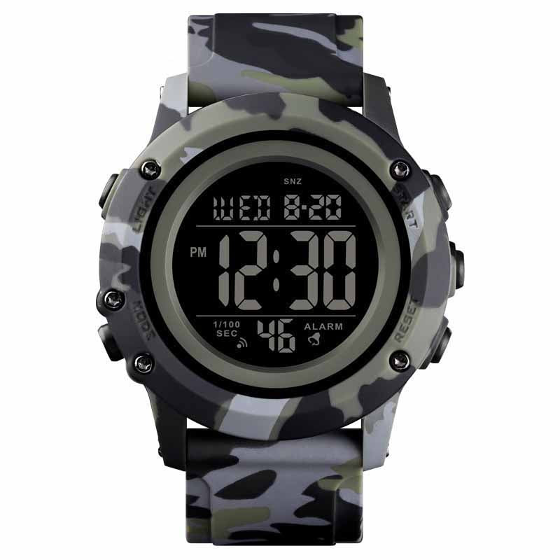 Boys Digital Sports Watch Waterproof Back Light Watch-CamouflageGreen