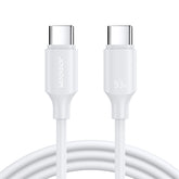 1m Type C to Type C 60W Fast Charging Cable for Samsung Galaxy S22 iPad Pro 12.9-White