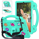 Strawberry Tablet Case with Holder Shoulder Strap for Samsung Galaxy Tab A7 10.4(2020)/TAB S6 lite 10.4(2020/2022/S6 10.5(2019)/S5E 10.5(2019)-Mint Green