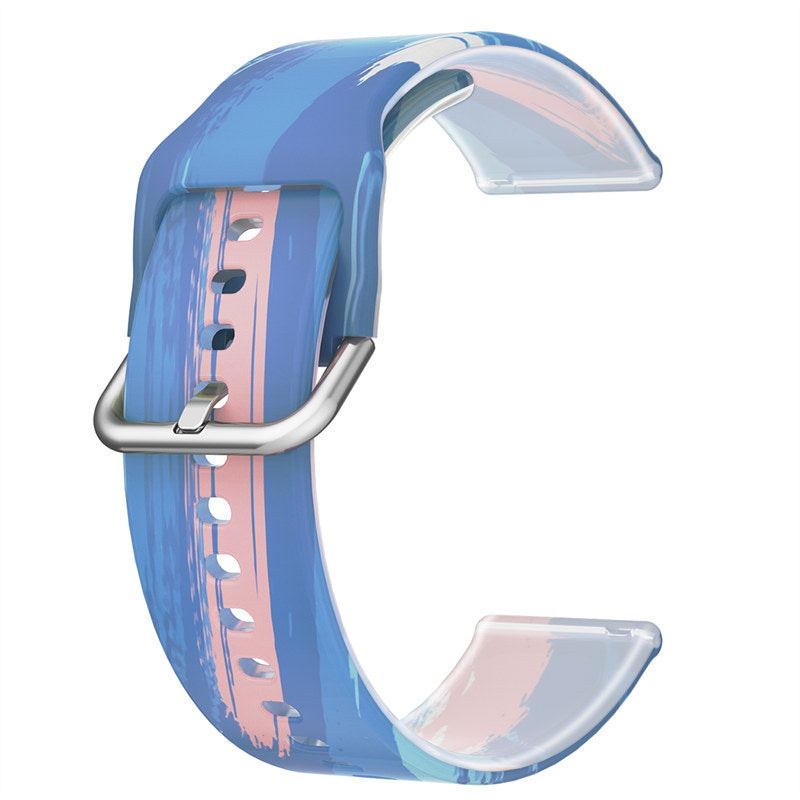Semi Frosted Watch Strap Transparent Rainbow for Samsung Huawei Watch-05