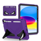 Kids Case Heavy Duty Shockproof with Kickstand for iPad 10th 2022-PurpleBlack