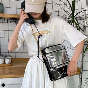Fashion Telephone Shaped Shoulder Bag Ladies Funny Crossbody Bag-Black