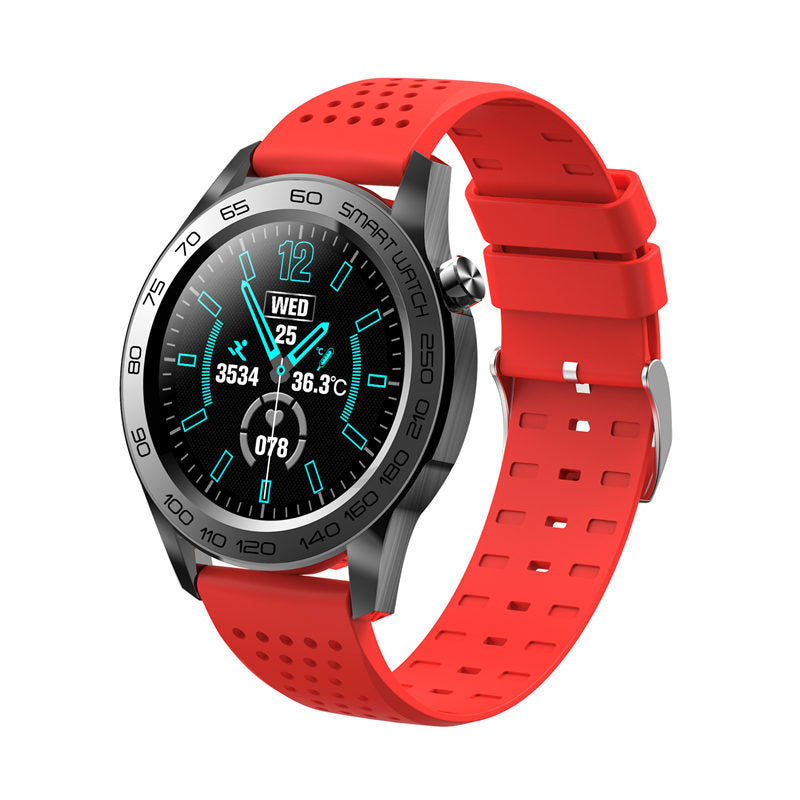 F22U Smart Watch with Heart Rate Monitor Body Temperature Thermometer  IP67 Waterproof-Red