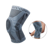 Professional Sports Knee Brace Fitness Spring Support Silicone Anti-collision Knee-Gray