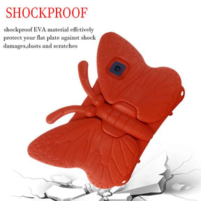 Butterfly Samsung Tablet Case for Galaxy Tab A8 10.5 Inch 2021 (SM-X200/SM-X205/SM-X207)-Red