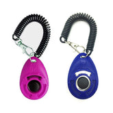 2Pcs Pet Training Clicker with Wrist Strap for Dog Training -Purple + Lake Blue