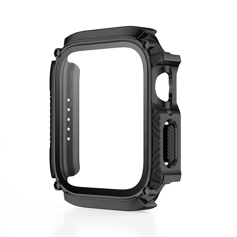 Waterproof iWatch Case PC Screen Protector for Apple Watch Series 7/8-Black