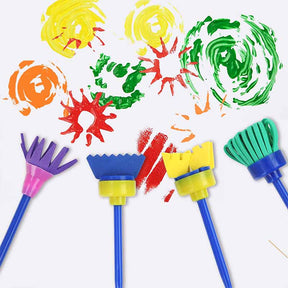 60 Pcs Painting DIY Paint Sponges Tool and Pigment Set for Kids