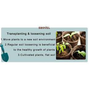 Home & Living21.5cm Kids Gardening Tools Mini Blue Shovel Safe Toy Gardening Tools for Soil Planting Digging Transplanting