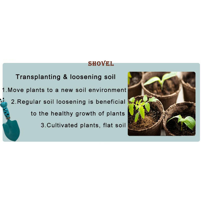 Home & Living21.5cm Kids Gardening Tools Mini Blue Shovel Safe Toy Gardening Tools for Soil Planting Digging Transplanting