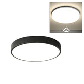 Radar Sensing LED Ceiling Light 18W Lighting Fixture with Remote-Black