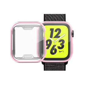 TPU All Around Screen Protective Cover for iWatch SE/6/5/4/3/2/1-Pink