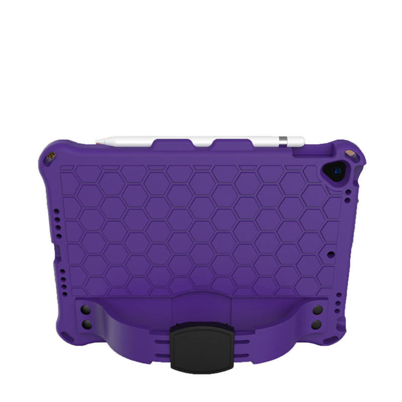 Hive iPad Case For iPad Pro/Air 10.5/iPad 10.2 Durable Stand Cover With Shoulder Strap-PurpleBlack