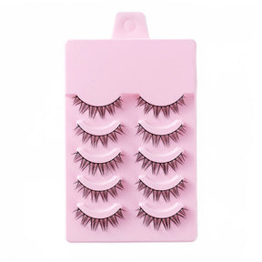 5 Pairs False Eyelashes Natural Curly 3D Lashes Set for Daily-GirlGroup
