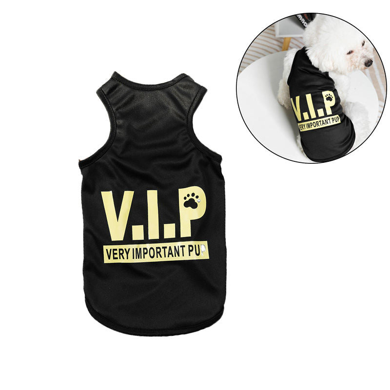 Dog Shirts Footprint Printed Thin Soft Vest Puppy for Small Dogs Cat