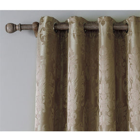 2 Panels Gothic Style Blackout Curtains Grommets Drapes-Brown