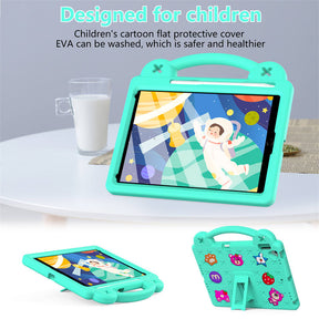 Strawberry iPad Case Silicone Shockproof with Handle for iPad 10.2 inch 2021/2020/2019-MintGreen