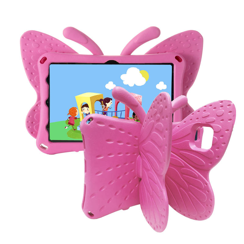 Butterfly Samsung Tablet Case for Galaxy Tab A8 10.5 Inch 2021 (SM-X200/SM-X205/SM-X207)-Rose