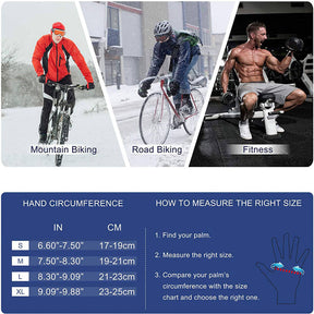 Winter Gloves Men Women Touchscreen Running Gloves Cold Weather Work Gloves -Black104