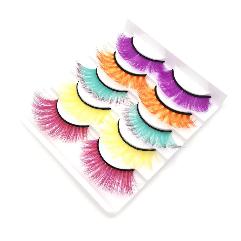 3D False Eyelashes Colored Thick Lashes for Performance Halloween-18