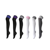 6 Packs A Womens Long Striped Socks Over Knee Thigh High Socks Warm Stocking
