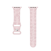 Cartoon Engraved Bands Silicone Castle Pattern for Apple Watch-PinkB