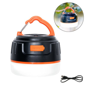Portable LED Camping Light Magnetic Base for Hurricane Emergency Hiking-Orange