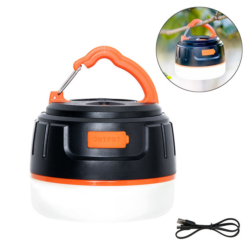 Portable LED Camping Light Magnetic Base for Hurricane Emergency Hiking-Orange