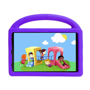 Wheel Samsung Tablet Case For Tab A 10.1 T510/T515(2019) Shockproof Stand Cover With Handle Stand-Purple