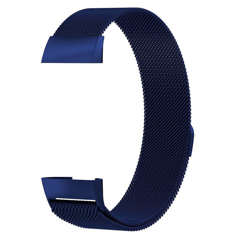 For Fitbit Charge 3 Wristband Milanese Replacement Stainless Steel Watch Band-Blue