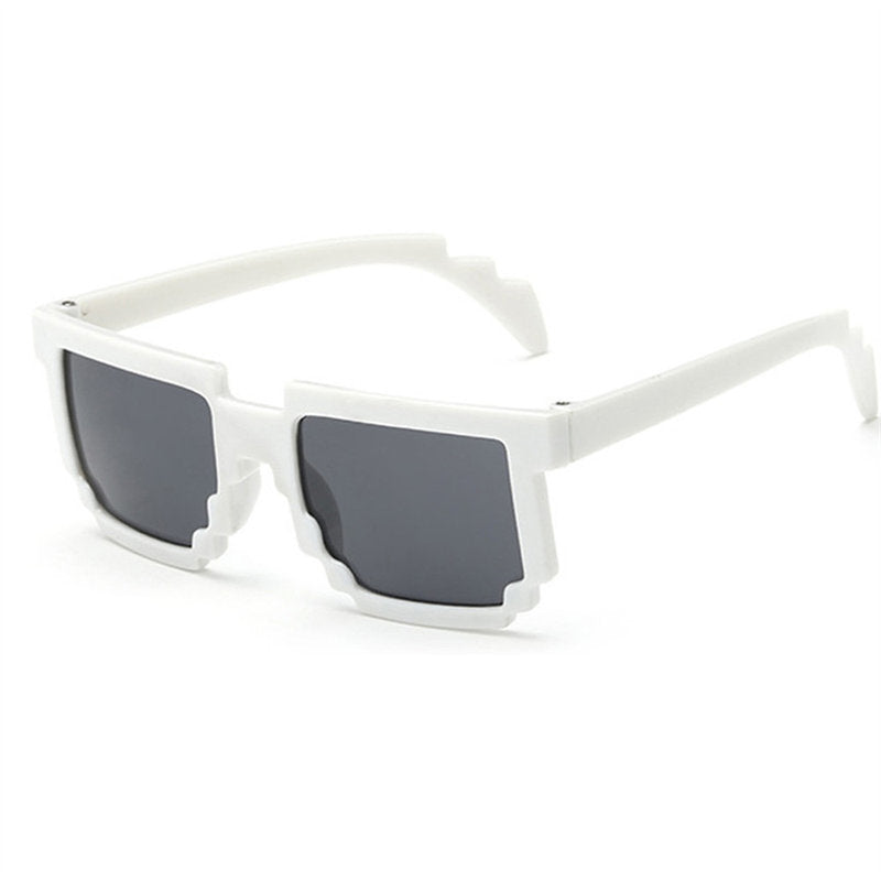 2 Packs Pixel Sunglasses Birthday Party Favors for Kids and Adults-White