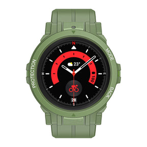 TPU Rugged Watchbands with Protective Case for Samsung Galaxy Watch 5 Pro 45mm Watch 4-Green