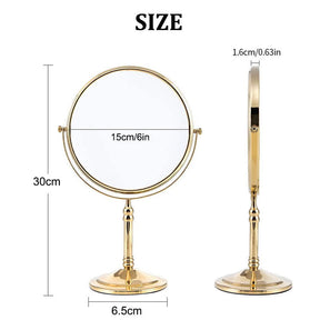 6in Standing Mirror Dual-Sided Magnifying Makeup Mirror-Silver