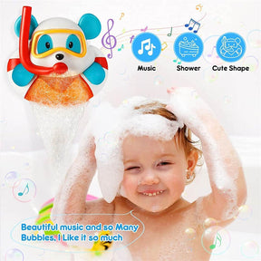 Baby Bath Toy Diving Bear Automatic Bubble Maker Play 12 Songs for 3+