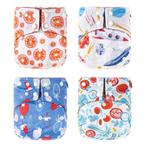 3Pcs Baby Cloth Diapers Covers One Size Adjustable Reusable For Baby 3Kg-15Kg-Set3