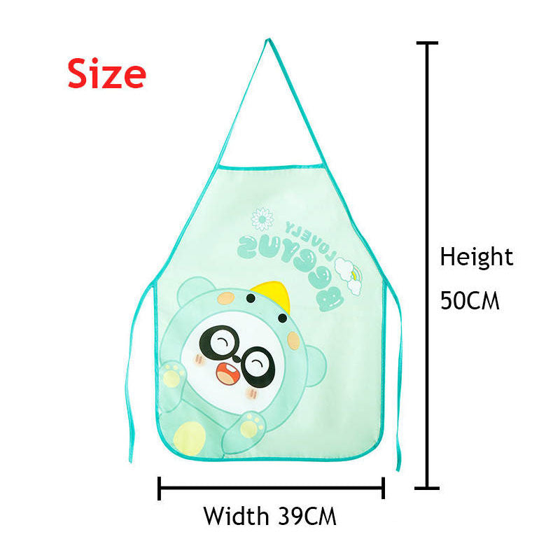 3 Pcs Baby Waterproof Cartoon Sleeveless Bib Art Smock-D