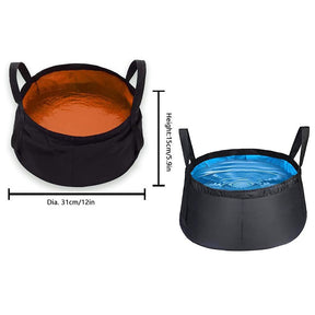 4 Pcs 8.5L Collapsible Bucket With Handle Camping Washbasin-Set1